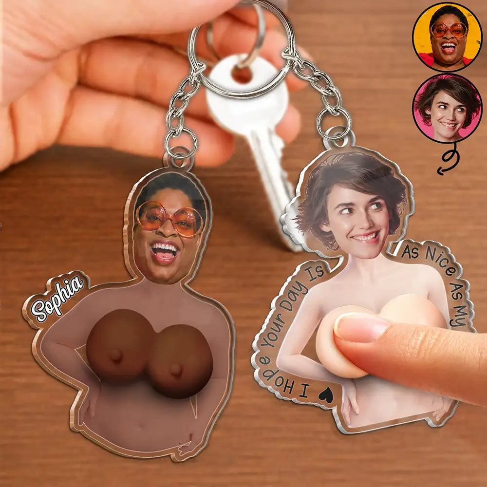 Custom Photo Just One More Poke - Personalized Squishy Acrylic Keychain
