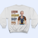 Gift For Husband,Parents,Gift For Men,Gift For Yourself,Gift For Father,New Dad,Gift For Grandpa,Gift For Grandparents,Non-Eng,Photo,Vector,Playful - Custom Photo Legend Husband Daddy With Baby - Personalized T Shirt