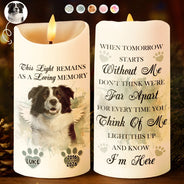Pet Lovers - Custom Photo Light This Up And Know I'm Here - Personalized Flameless LED Candle