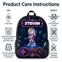Adorable,Back To School,Custom Photo,Gift For Kids,Cut-Face Photo - Custom Photo Little Space Explorer - Personalized Kids Backpack