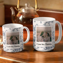 Custom Photo,Gift For Mother,Gift For Grandma,Happy - Custom Photo Love You Mom Nana Polaroid - Personalized White Edge-to-Edge Mug