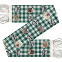 Pet Lovers,Pet Mom,Pet Dad,Pet Couple,Dog Lovers,Dog Mom,Dog Dad,Dog Couple,Cat Lovers,Cat Mom,Cat Dad,Cat Couple,Happy,Christmas - Custom Photo Lovely Pet Face - Personalized Wool Scarf With Tassel