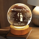 Gift For Couples,Gift For Husband,Gift For Wife,Gift For Boyfriend,Gift For Girlfriend,Love,Custom Photo - Custom Photo Marriage Prayer - Personalized Crystal Globe Lamp