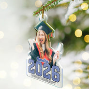 Christmas,Proud,Custom Photo,Graduation,Gift For Yourself,Remove BG Photo - Custom Photo Mastered It Graduation Keepsake - Personalized Custom Shaped Acrylic Ornament