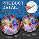 Sad, Memorial, Family, Parents, Gift For Grandparents, Christmas - Custom Photo Memorial Bird Family I'm Always With You - Personalized Circle Glass Ornament