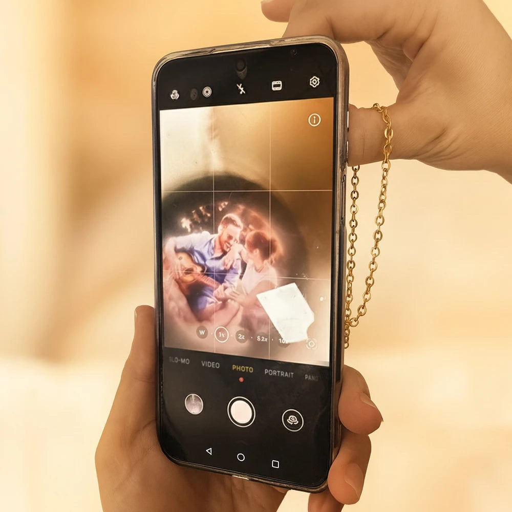 Memorial,Parents,Gift For Grandparents,Family,Gift For Sibling,Gift For Wife,Gift For Mother,Sad - Custom Photo Memorial Family Parents Grandparents - Personalized Bubble Projection Necklace