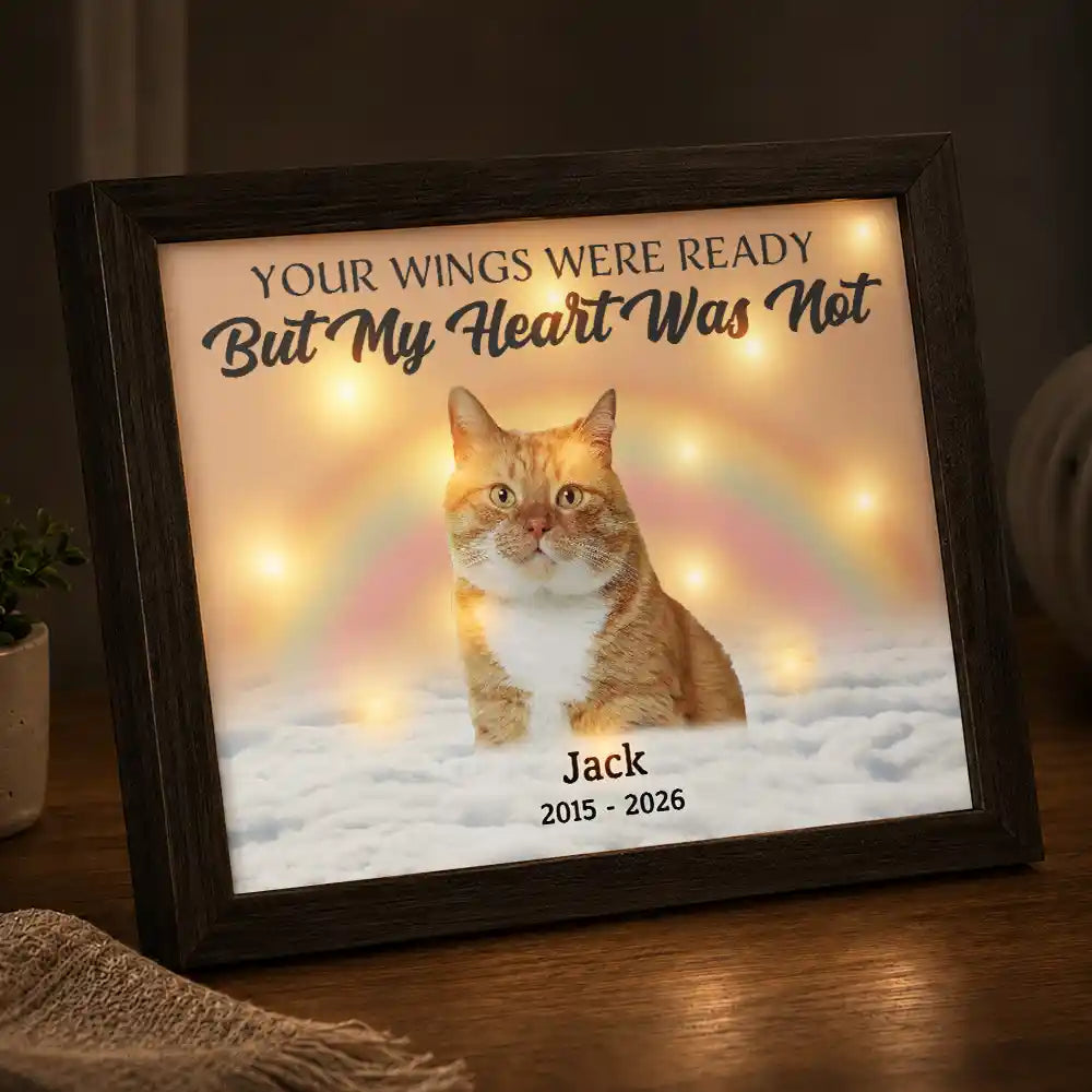 Christmas,Custom Photo,Sympathetic,Pet Lovers,Memorial,Remove BG Photo - Custom Photo Memorial Forever In My Heart - Personalized LED Light Shadow Box