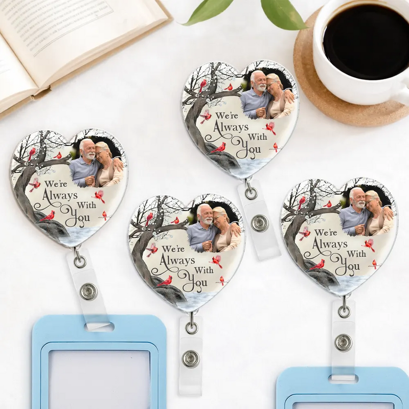 Top Market,Custom Photo,Sympathetic,Family,Memorial,Upload Full Photo - Custom Photo Memorial I'm Always With You - Personalized Badge Reel
