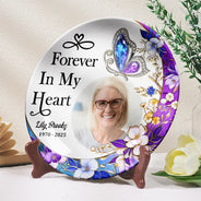 Memorial, Family, Sad, Gift For Mother - Custom Photo Memorial I'm Always With You - Personalized Ceramic Plate
