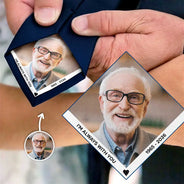 Memorial,Gift For Husband,Gift For Yourself,Gift For Men,Gift For Grandpa,Gift For Father,Gift For Brothers - Custom Photo Memorial I'm Always With You - Personalized Fabric Tie Patch