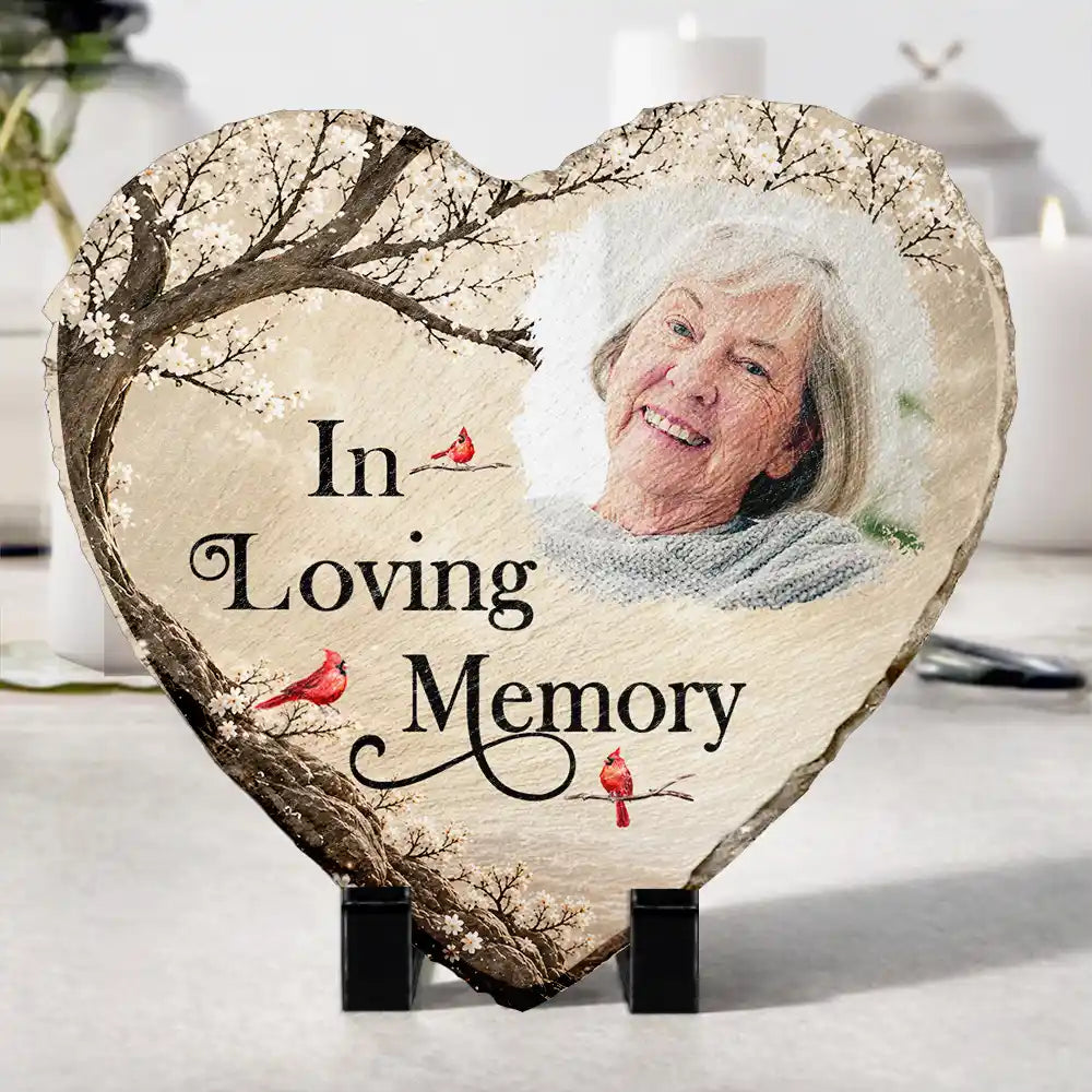 Memorial Loved One, Christmas, Custom Photo, Sympathetic, Family, Memorial, Upload Full Photo - Custom Photo Memorial Loved One I'm Always With You - Personalized Heart Memorial Garden Stone