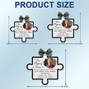 Memorial, Gift For Women, Gift For Men, Family, Sad, Custom Photo - Custom Photo Memorial Our Missing Piece - Personalized Acrylic Car Hanger