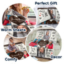 Custom Photo, Memorial, Family, Sad - Custom Photo Memorial When You Miss Me - Personalized Fleece Blanket, Sherpa Blanket