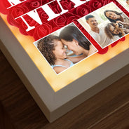 Gift For Mother,Family - Custom Photo Mom We Love You - Personalized LED Light Flower Shadow Box