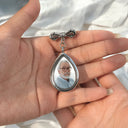 Gift For Yourself, Gift For Daughter, Gift For Son, Gift For Brothers, Gift For Sisters, Gift For Bestie, Graduation, Memorial, Photo, Sympathetic - Custom Photo My Heart Is There Walking Beside You - Personalized Teardrop Pin