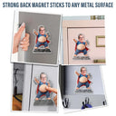 Custom Photo,Top Market,Gift For Men,Gift For Yourself,Humorous,Cut-Face Photo - Custom Photo My Hero Dad Bod - Personalized Squishy Acrylic Fridge Magnet