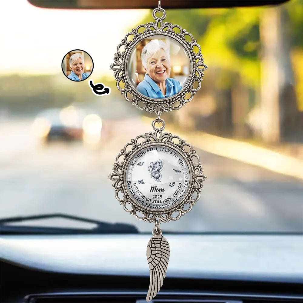 Custom Photo My Mind Still Talk To You - Personalized Photo Pendant Charm