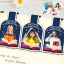 Gift For Yourself,Reading,Happy - Custom Photo Not Now I Am Reading - Personalized Custom Shaped Magnetic Bookmark Clip