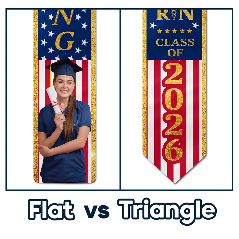 Graduation, Gift For Women, Gift For Men, Nurse, Happy - Custom Photo Nursing Graduation - Personalized Stoles