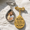 Custom Photo, Sympathetic, Gift For Yourself, Wedding, Dynamic Photo - Custom Photo On This Special Day Know That I Am Here - Personalized Teardrop Pin