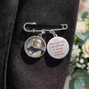 Wedding,Memorial,Family,Love,Non-Eng,Photo - Custom Photo On Your Wedding Day Know That My Heart Is There - Personalized Graduation Lapel Pin