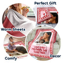 New Mom,New Dad,New baby,Gift For Mother,Love,Happy,Custom Photo - Custom Photo Our First Mother's Day Together Newborn Baby - Personalized Fleece Blanket, Sherpa Blanket