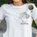Custom Photo, Gift For Mother, Gift For Father, Family, Happy - Custom Photo Outline Sketch Family Portrait Since - Personalized T Shirt