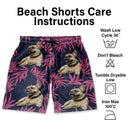 Pet Lovers, Family, Summer - Custom Photo Palm Leaf Vacation Vibe - Personalized Unisex Beach Shorts
