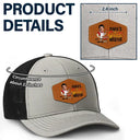 Gift For Father,Gift For Grandpa,Grilling - Custom Photo Papa The Grill Master BBQ Dad Grandpa - Personalized Leather Patch Hat