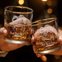 Custom Photo, Gift For Father, Happy - Custom Photo Pencil Drawing Best Dad Ever I Love You - Personalized Engraved Whiskey Glass