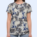 Pet Lovers, Family, Summer - Custom Photo Pencil Drawing Palm Leaf Vacation Vibe - Personalized Full Print T Shirt