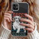 Custom Photo,Art Design,Pet Lovers,Adorable,Photo - Pencil Sketch - White BG - Custom Photo Pencil Sketch Art Dog Cat With Colorful Texts - Personalized Clear Phone Case