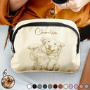 Custom Photo,Beach,Art Design,Summer,Pet Lovers,Playful,Photo - Pencil Sketch - Remove BG - Custom Photo Pencil Sketch Besties Dog Cat Funny Portrait - Personalized Crossbody Belt Bag