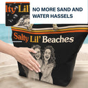 Custom Photo,Beach,Art Design,Summer,Gift For Bestie,Playful,Photo - Pencil Sketch - Remove BG - Custom Photo Pencil Sketch Besties Trip Retro - Personalized Beach Bag