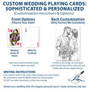 Art Design,Romantic,Gift For Couples,Wedding,Photo - Pencil Sketch - Bold,Monogram - Custom Photo Pencil Sketch Bride Groom Monogram Guest Book - Personalized Playing Cards
