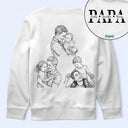 Custom Photo,Gift For Father,Gift For Grandpa,Non-Eng,Photo - Pencil Sketch,Special Font,Proud - Custom Photo Pencil Sketch Dad Grandpa We Love You - Personalized T Shirt