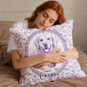 Art Design,Pet Memorial,Cozy,Pet Lovers,Memorial,Photo - Pencil Sketch - Remove BG - Custom Photo Pencil Sketch Dog Cat Pet Portrait Toile Remembrance - Personalized Pillow