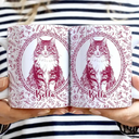 Art Design,Pet Memorial,Cozy,Pet Lovers,Memorial,Photo - Pencil Sketch - Remove BG - Custom Photo Pencil Sketch Dog Cat Pet Portrait Toile Remembrance - Personalized White Edge-to-Edge Mug
