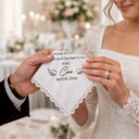 Custom Photo Pencil Sketch Dog Cat Pet Wedding Remembrance - Personalized Handkerchief