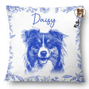 Pet Lovers,Pet Mom,Pet Dad,Dog Lovers,Dog Mom,Dog Dad,Cat Lovers,Cat Mom,Cat Dad,Love,Custom Photo - Custom Photo Pencil Sketch Dog Cat Portrait - Personalized Pillow