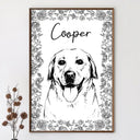 Pet Lovers,Pet Mom,Pet Dad,Dog Lovers,Dog Mom,Dog Dad,Cat Lovers,Cat Mom,Cat Dad,Love,Custom Photo - Custom Photo Pencil Sketch Dog Cat Portrait - Personalized Poster