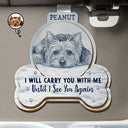 Art Design,Sentimental,Pet Lovers,Memorial,Photo - Pencil Sketch - Remove BG - Custom Photo Pencil Sketch I Will Carry You With Me - Personalized Custom Shaped Car Visor Clip
