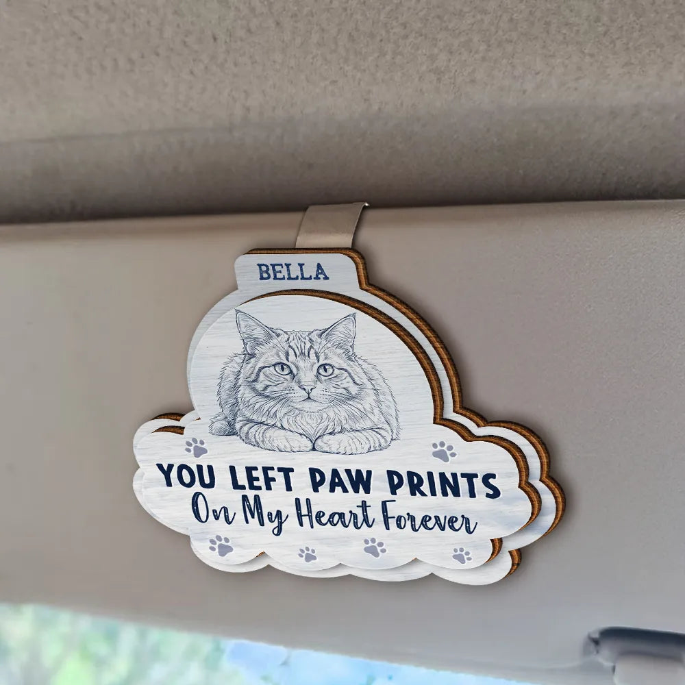 Art Design,Sentimental,Pet Lovers,Memorial,Photo - Pencil Sketch - Remove BG - Custom Photo Pencil Sketch I Will Carry You With Me - Personalized Custom Shaped Car Visor Clip