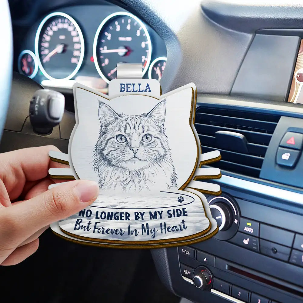 Art Design,Sentimental,Pet Lovers,Memorial,Photo - Pencil Sketch - Remove BG - Custom Photo Pencil Sketch I Will Carry You With Me - Personalized Custom Shaped Car Visor Clip