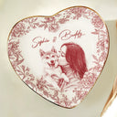 Gift For Mother,Gift For Grandma,Family,Dog Lovers,Dog Mom,Cat Lovers,Cat Mom,Pet Lovers,Pet Mom,Gift For Bestie,Happy - Custom Photo Pencil Sketch Loving Couple Family Pet - Personalized Ring Dish