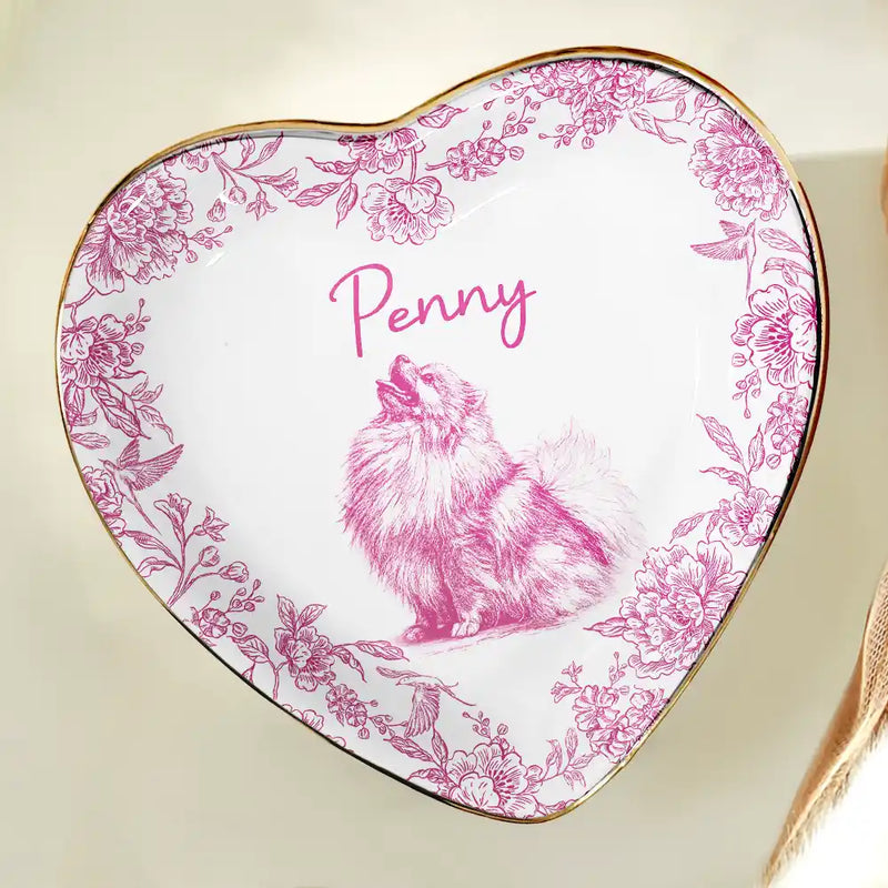 Custom Photo,Pet Lovers,Pet Mom,Pet Dad,Happy - Custom Photo Pencil Sketch Pet Photo - Personalised Ring Dish