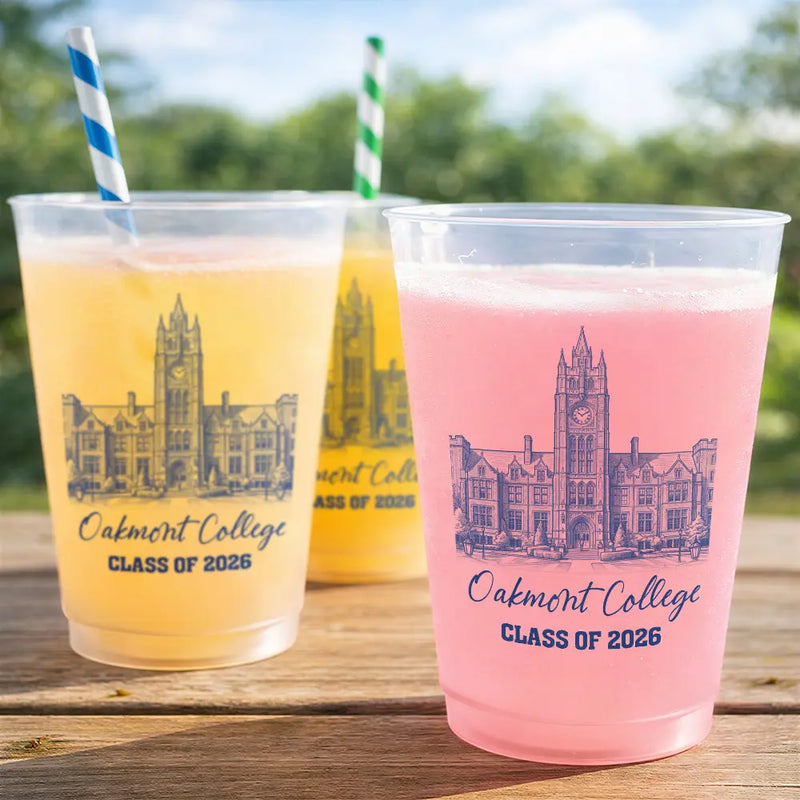 Art Design,Teacher,Back To School,Proud,Photo - Pencil Sketch - Remove BG (For Landscape) - Custom Photo Pencil Sketch School Building Artwork - Personalized Frosted Cups