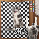 Custom Photo,Pet Lovers,Happy - Custom Photo Pet Dog Cat Square Background - Personalized Pet Blanket