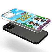 Gift For Couples,Gift For Husband,Gift For Wife,Gift For Boyfriend,Gift For Girlfriend,LGBT,Gaming,Happy - Custom Photo Pixel Art Standee 2 Player Mode - Personalized Clear Phone Case