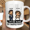 Gift For Couples,Gift For Husband,Gift For Wife,Gift For Boyfriend,Gift For Girlfriend,Love,LGBT - Custom Photo Pixel Art Standee Started With A Message - Personalized Mug
